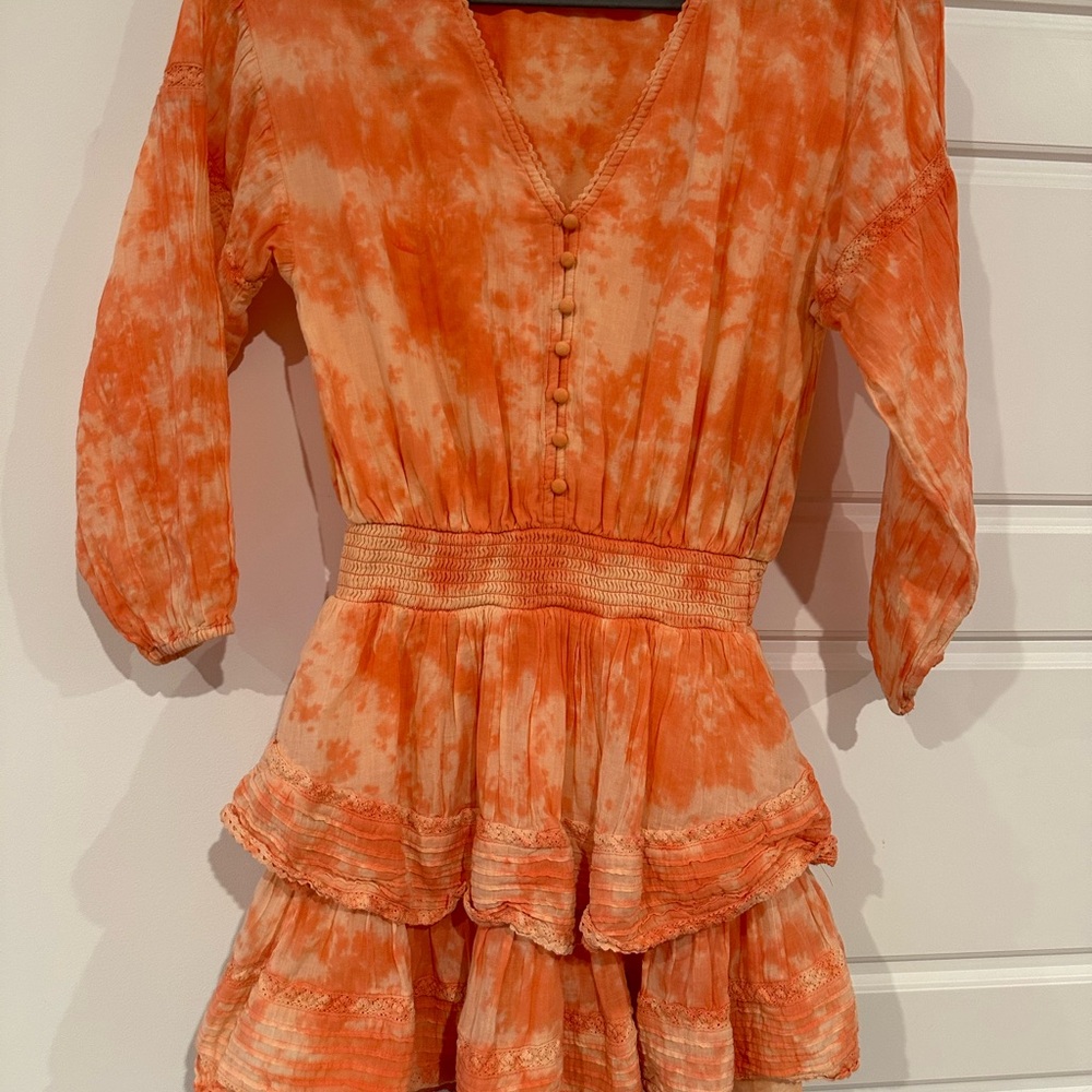 Aerie Smocked Tie Dye Mini Dress